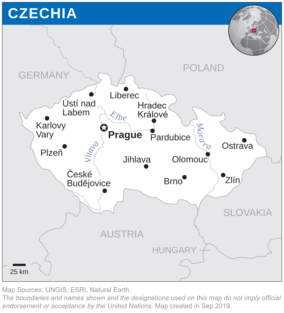 Map of Czechia