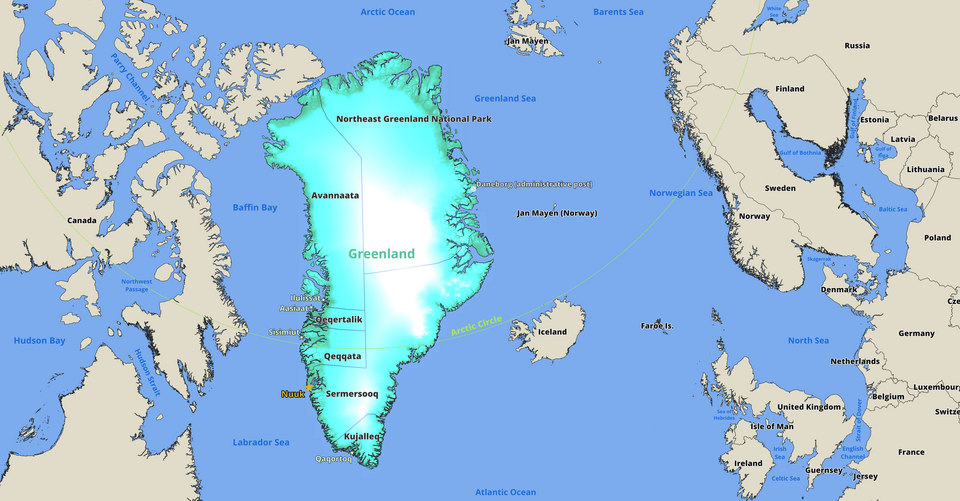 Map of Greenland