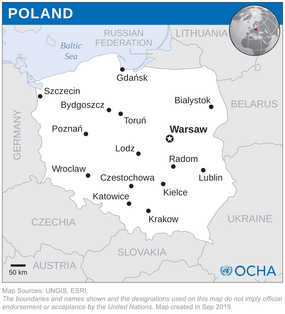 Map of Poland