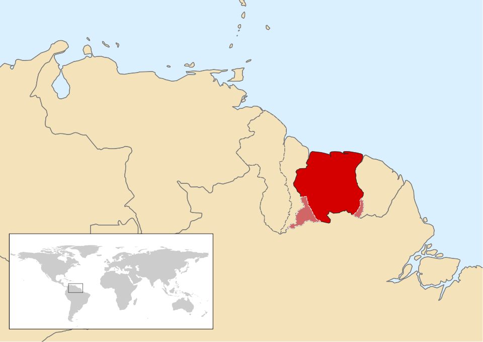Map of Suriname