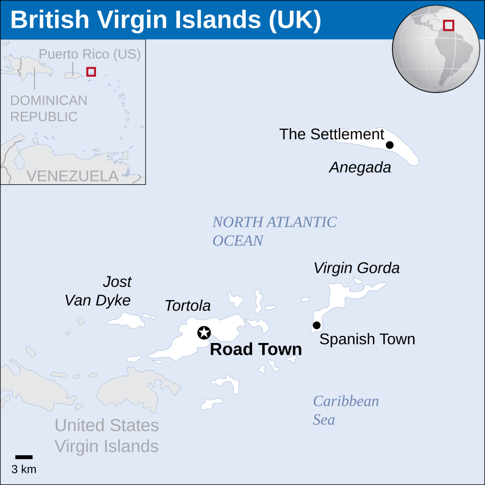 Map of Virgin Islands Us)