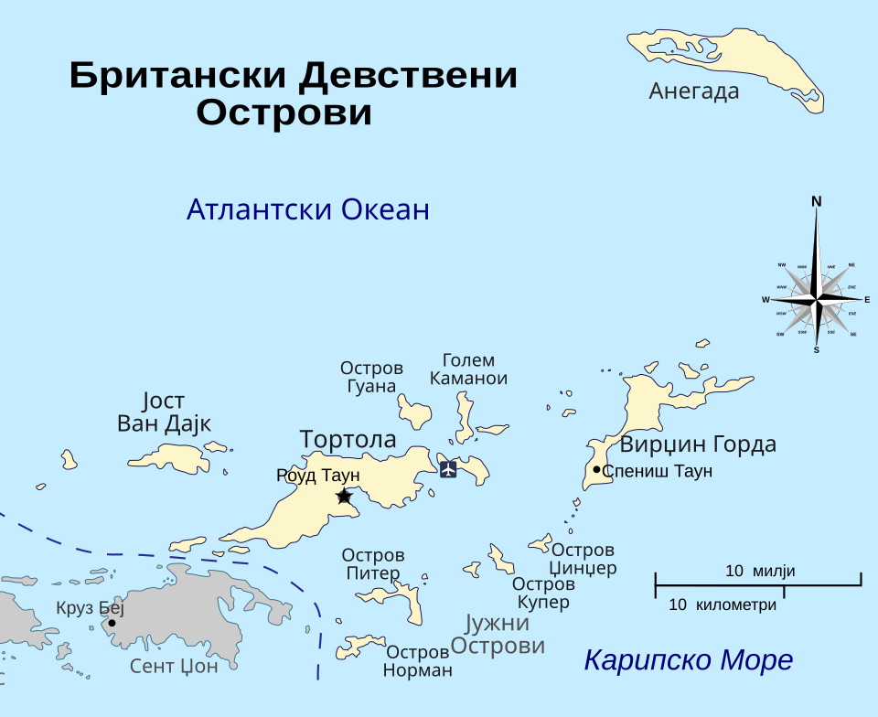 Map of British Virgin Islands