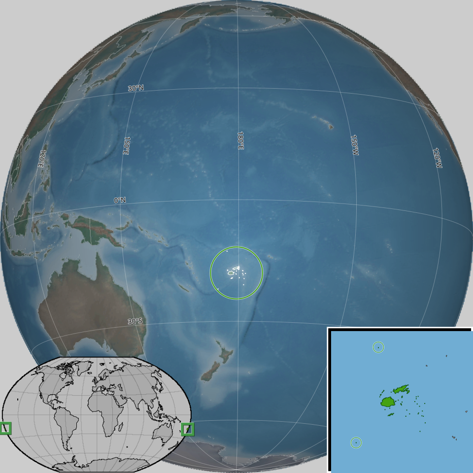 Map of Fiji