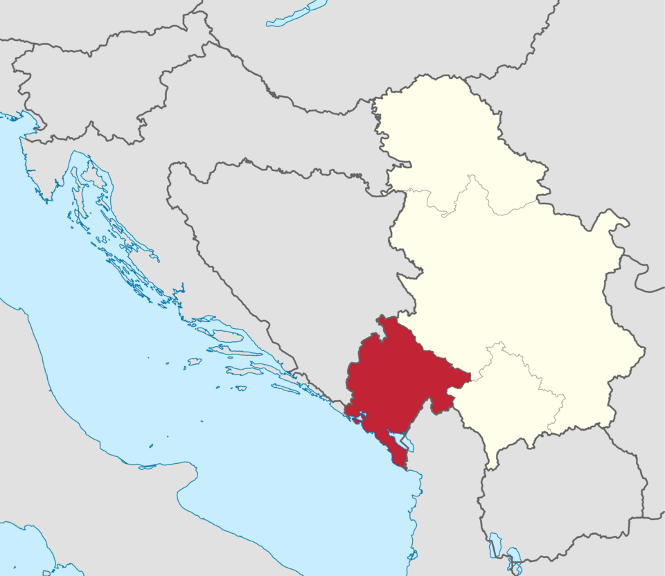 Map of Montenegro
