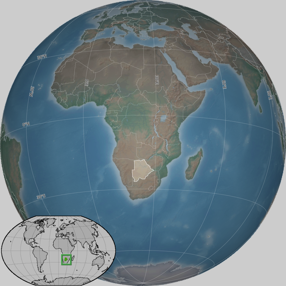 Map of Botswana
