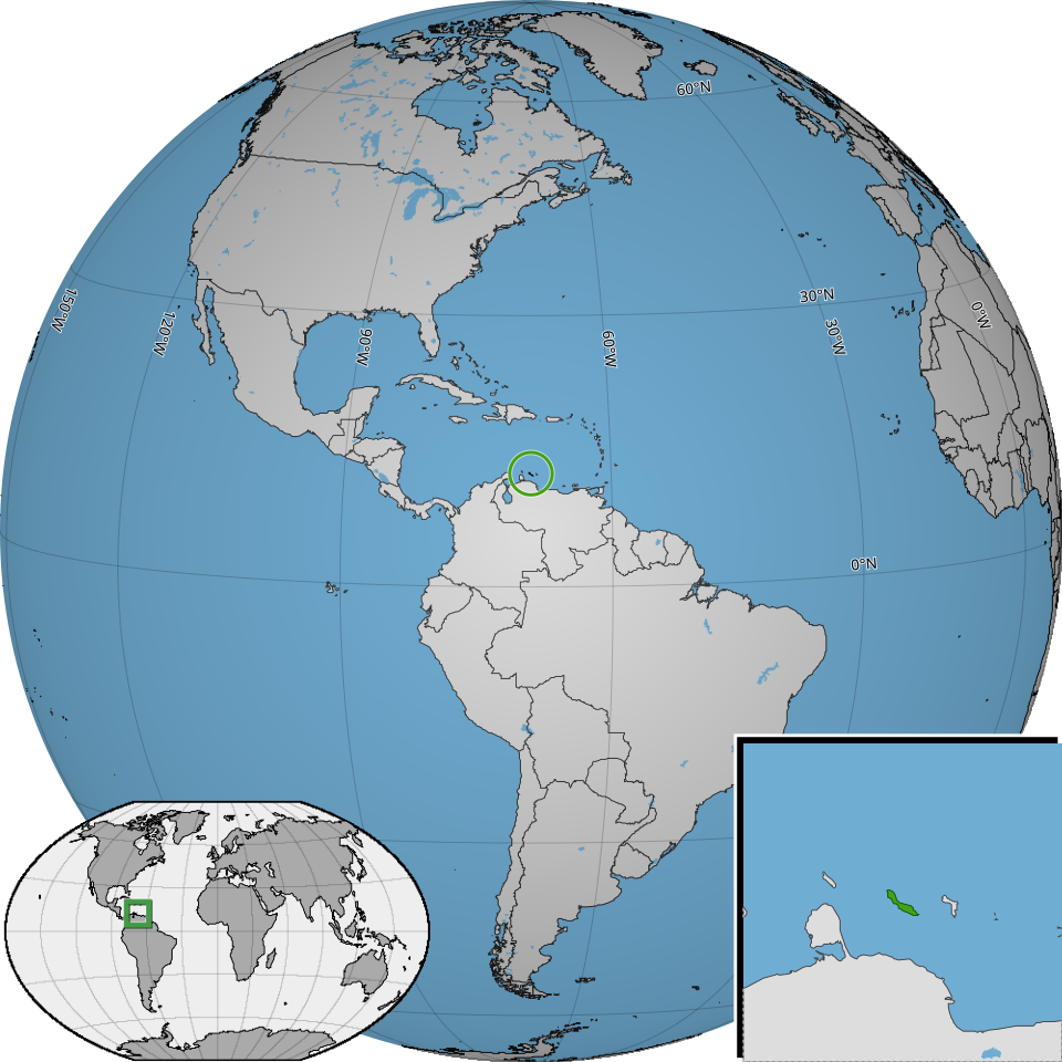 Map of Curacao
