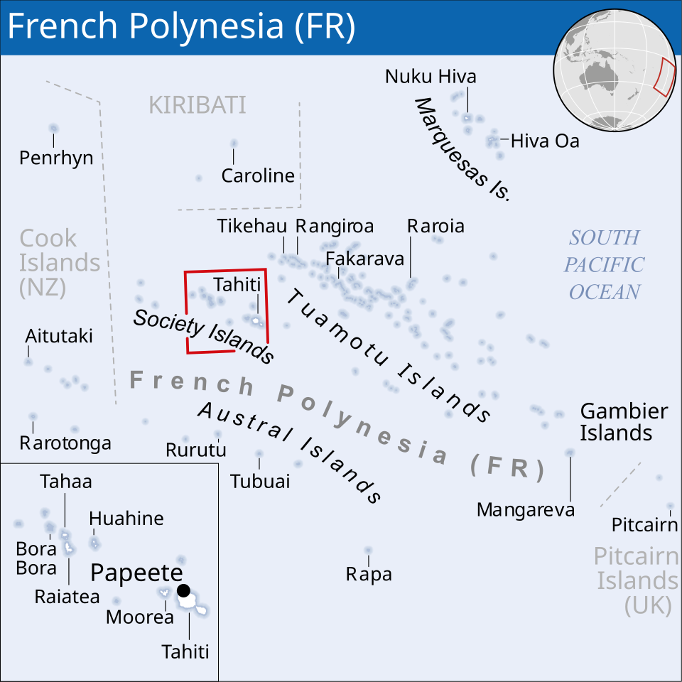 Map of French Polynesia