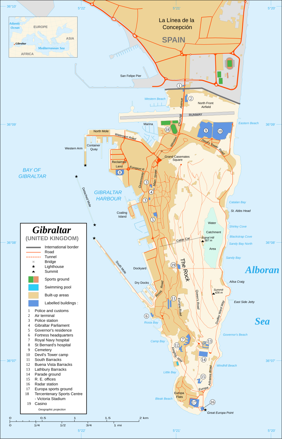 Map of Gibraltar