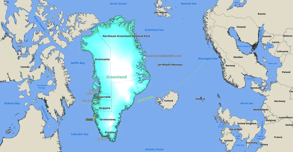 Map of Greenland