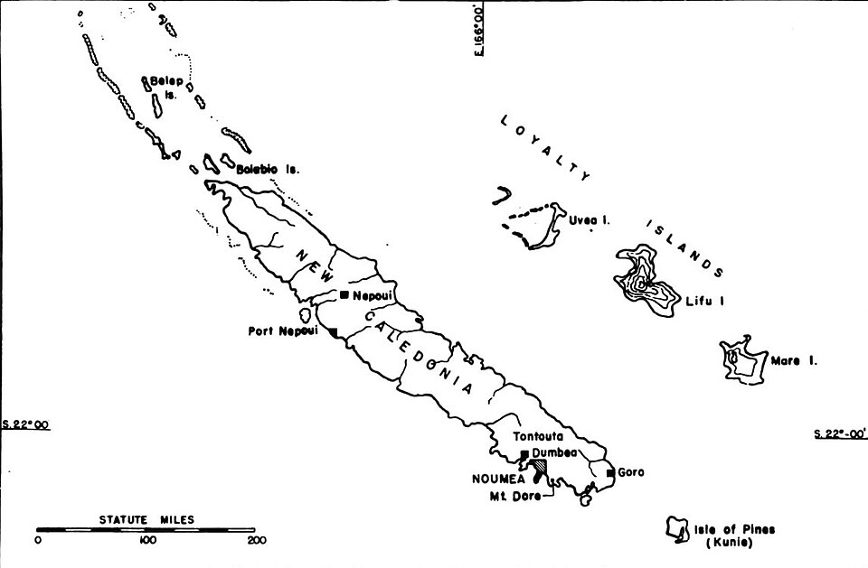 Map of New Caledonia